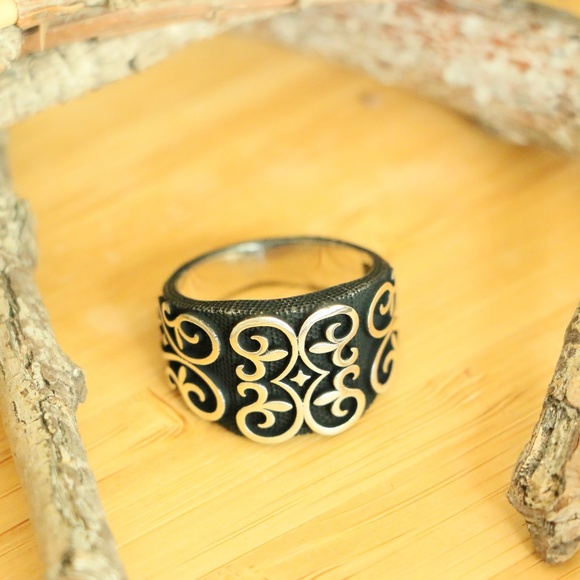 925 Sterling Silver Men's Rings Gift For Him - Picture 2 of 8